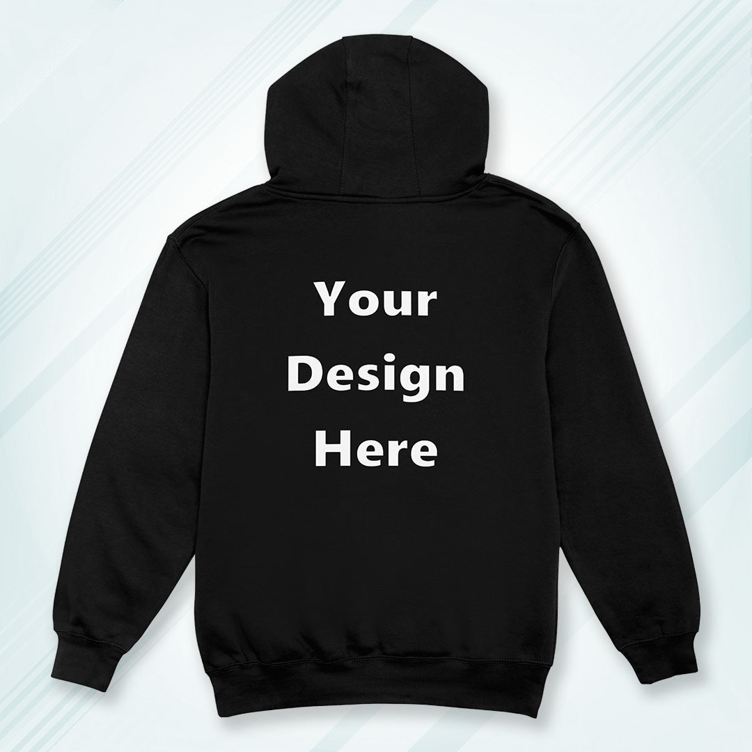 Black Back Customized Hoodie Sweatshirt | Unisex