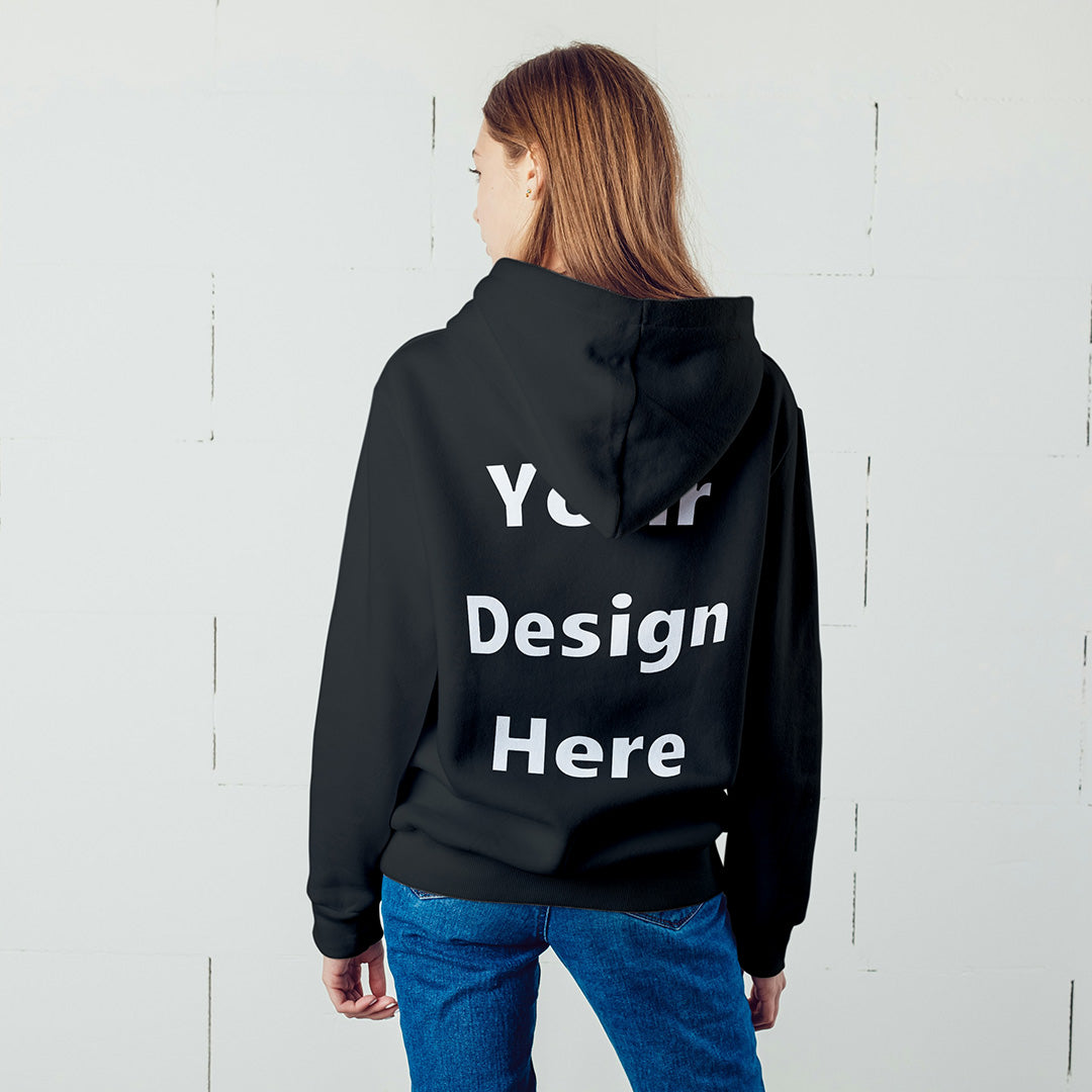 Black Back Customized Hoodie Sweatshirt | Unisex