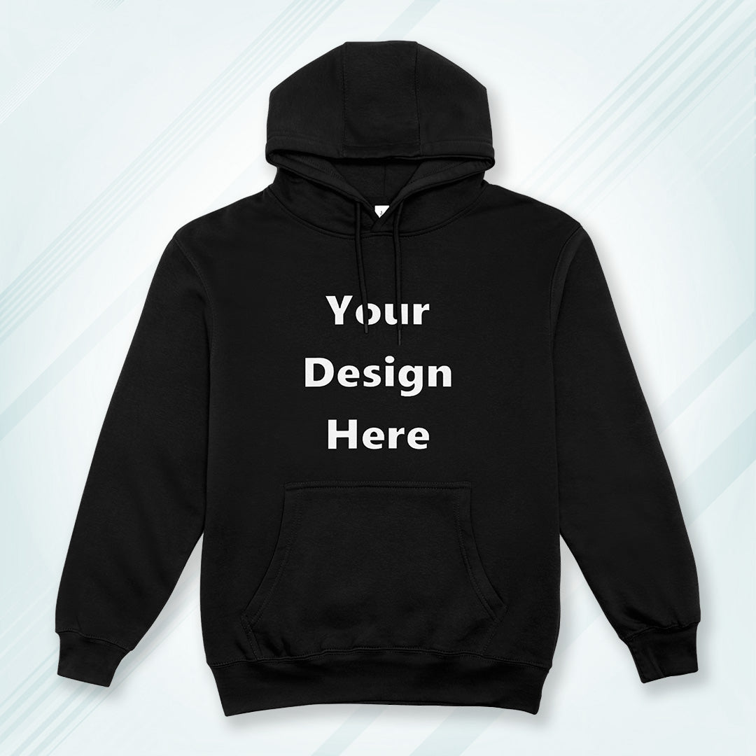 Black Front Customized Hoodie Sweatshirt | Unisex