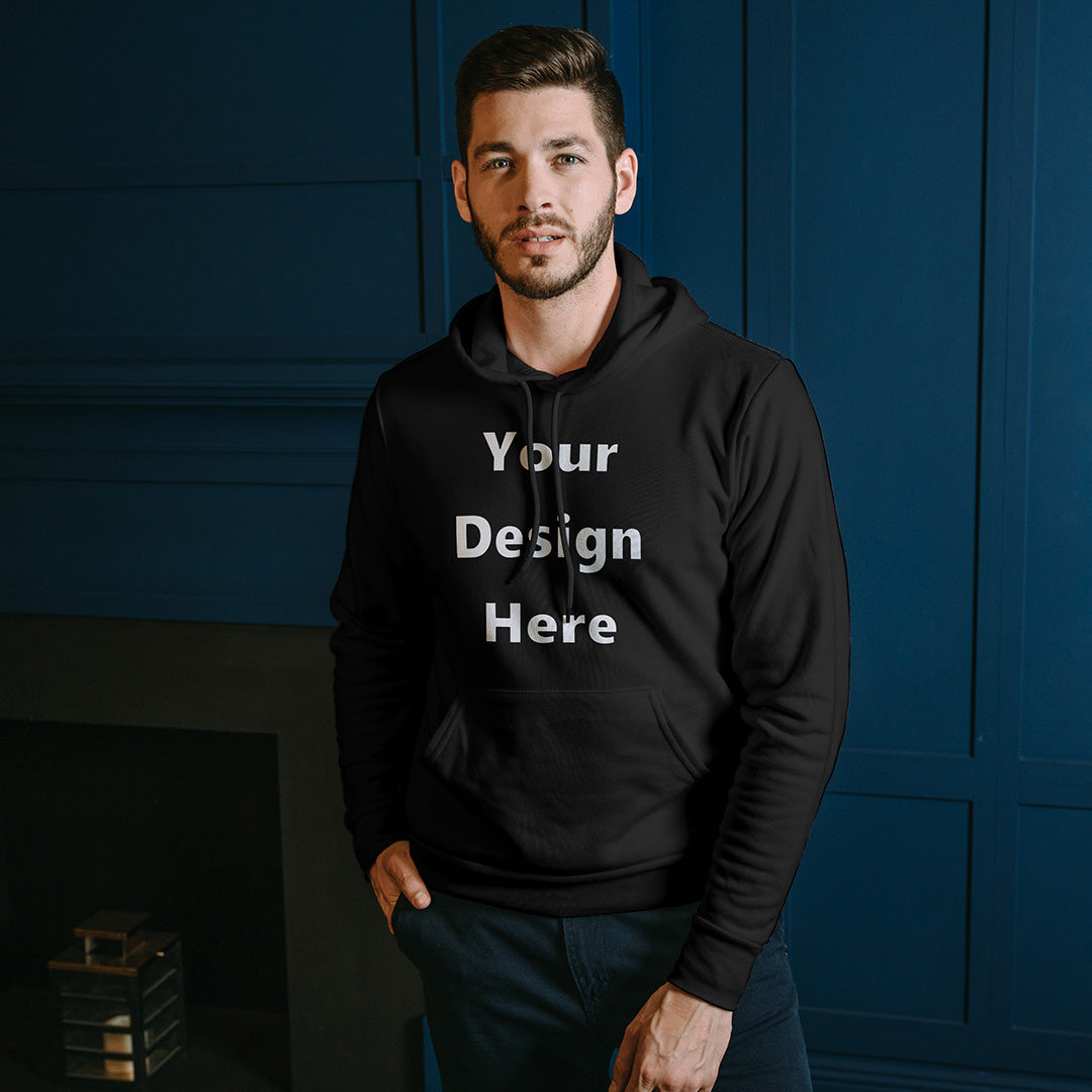 Black Front Customized Hoodie Sweatshirt | Unisex