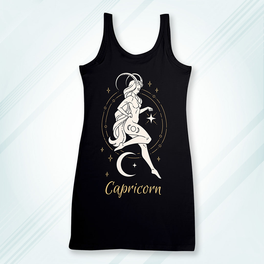 Black Regular Fit Tank Top Capricorn | Women