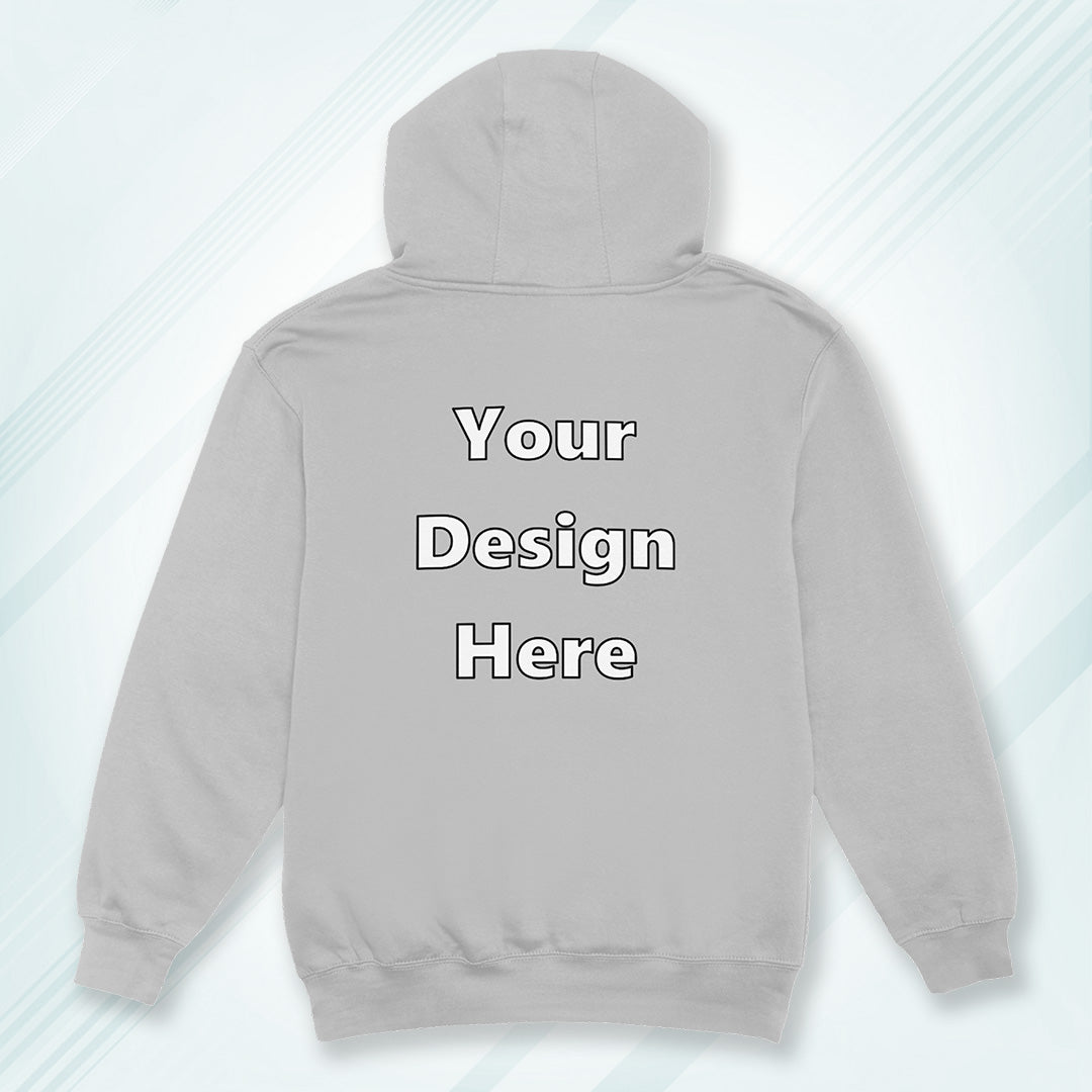 Grey Melange Back Customized Hoodie Sweatshirt | Unisex