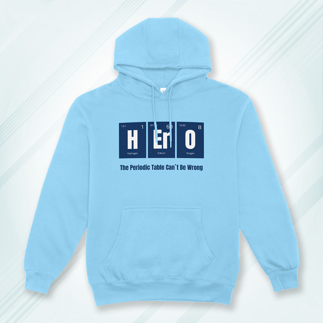 Baby Blue Solid Hooded Sweatshirt | HErO Unisex Hoodies