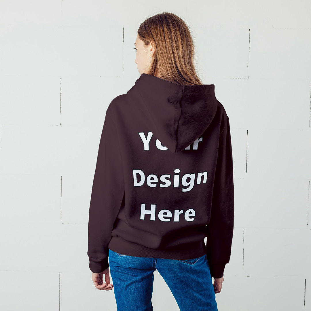 Maroon Back Customized Hoodie Sweatshirt | Unisex