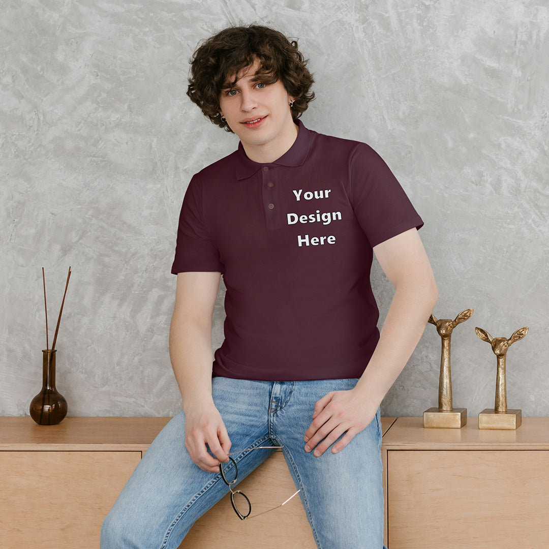 Maroon Customized Polo T-Shirt Front Pocket Design Regular Fit | Men
