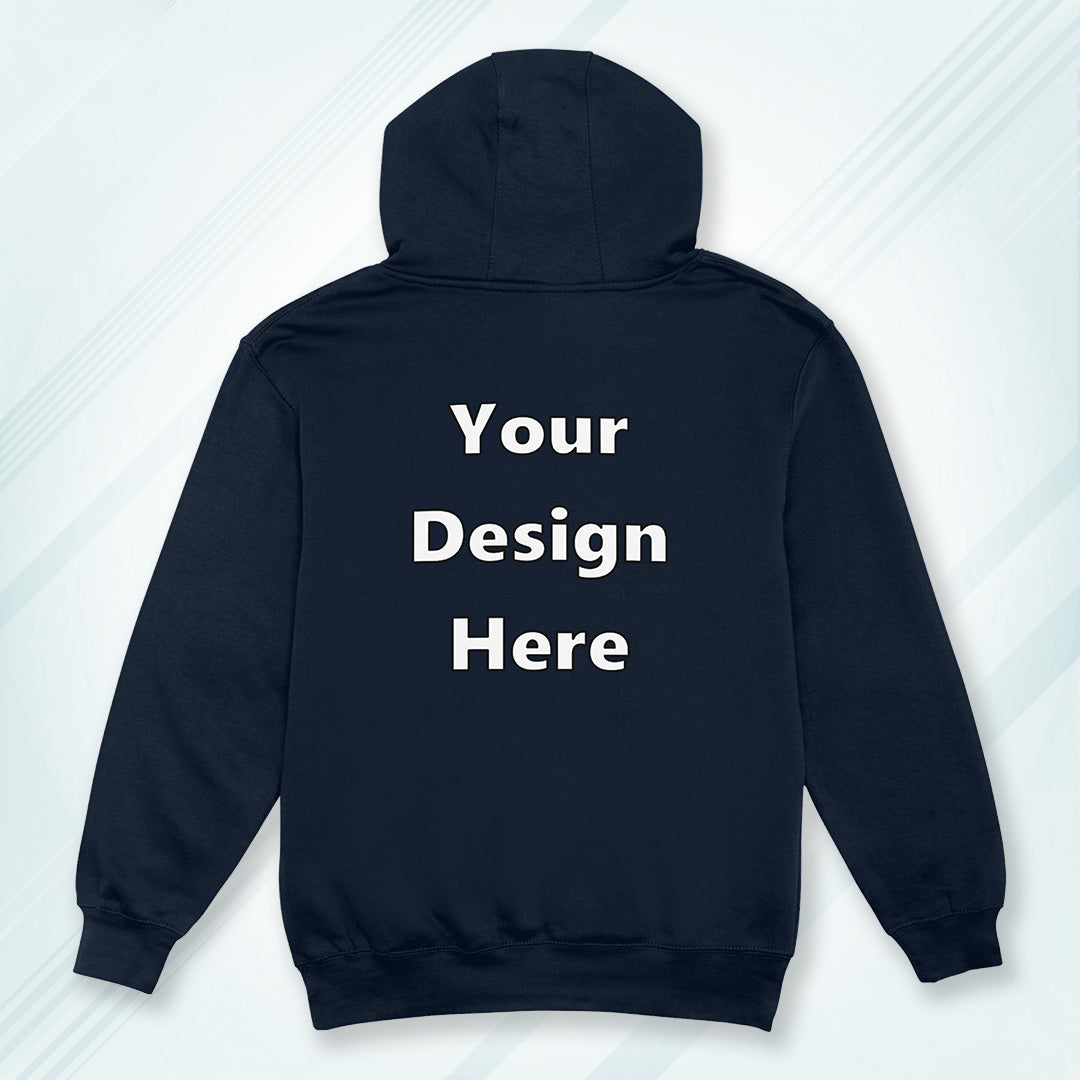 Navy Back Customized Hoodie Sweatshirt | Unisex