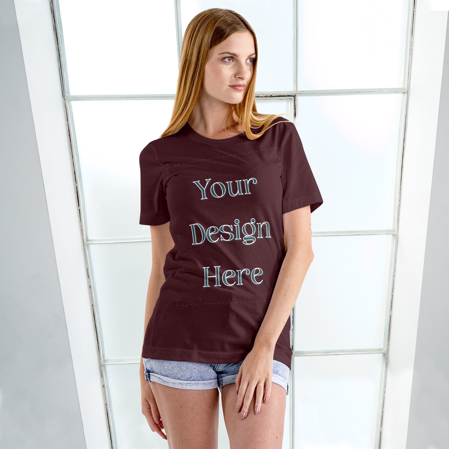 Maroon Round Neck Oversized Cotton Front Customized Design | Unisex