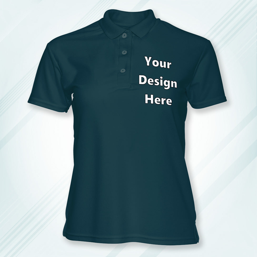 Petrol Blue Customized Polo T-Shirt Front Pocket Design Regular Fit | Men