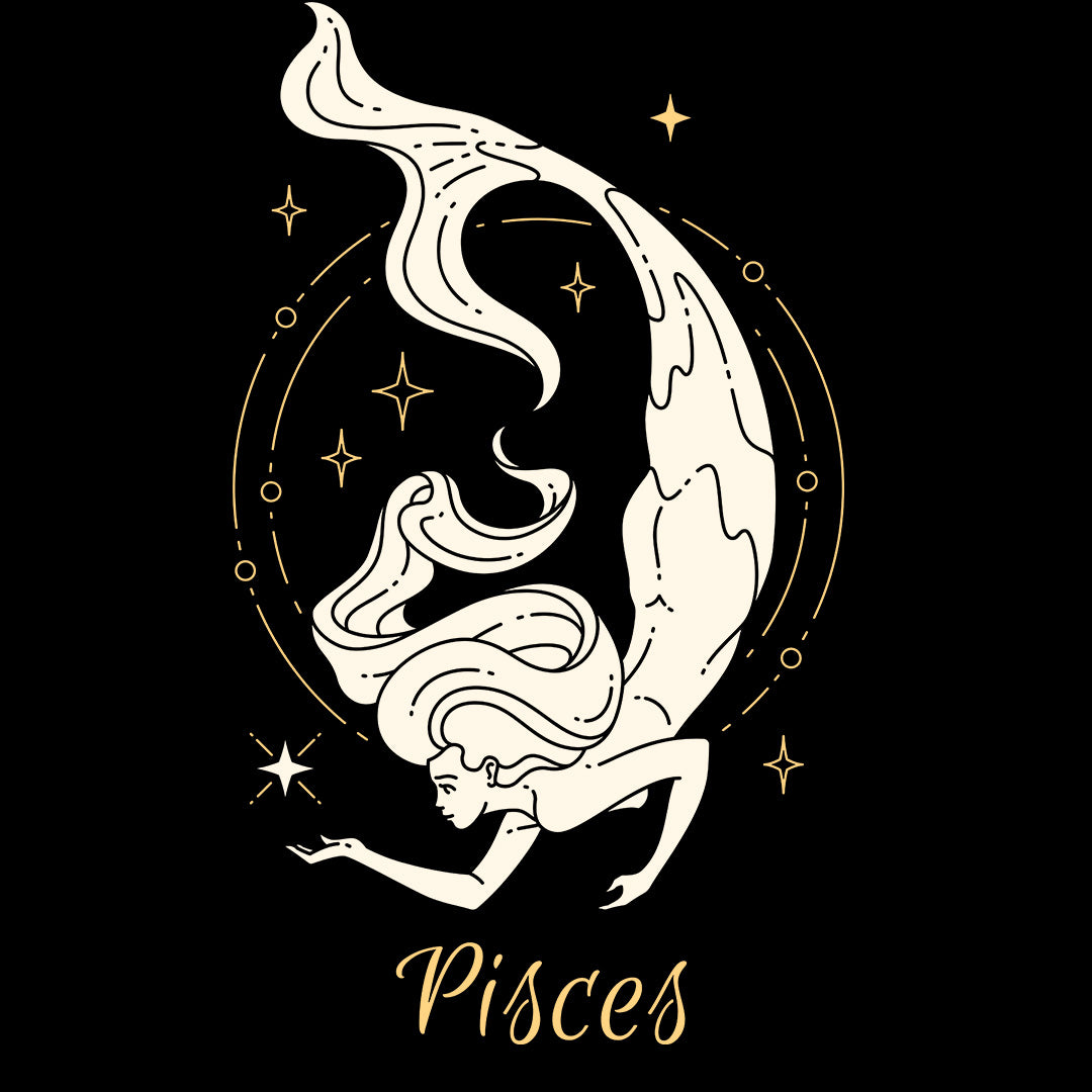 Black Regular Fit Tank Top Pisces | Women