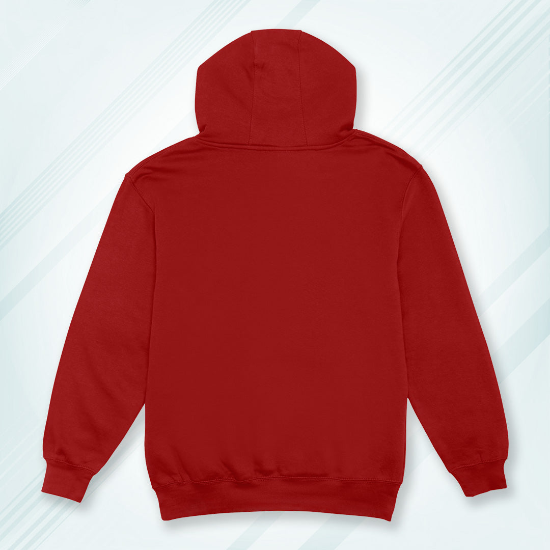 Red Solid Hooded Sweatshirt | Hoodies