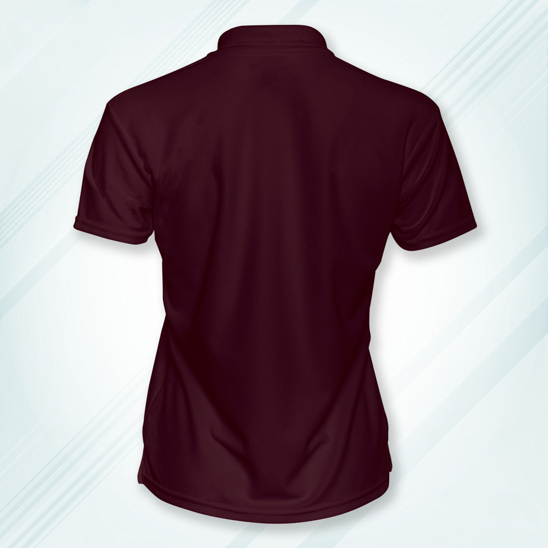 Maroon Men's Solid Regular Fit Polo