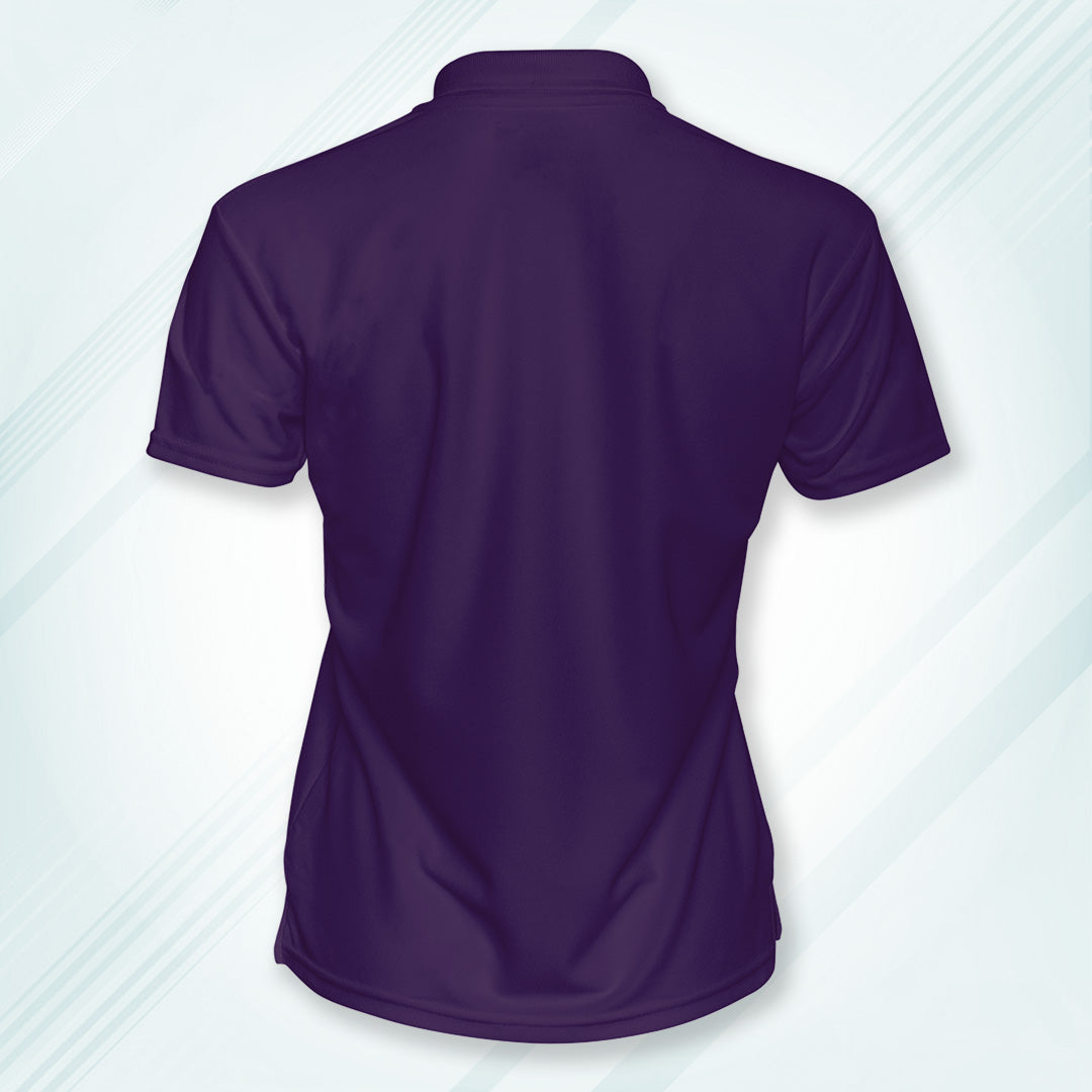 Purple Men's Solid Regular Fit Polo