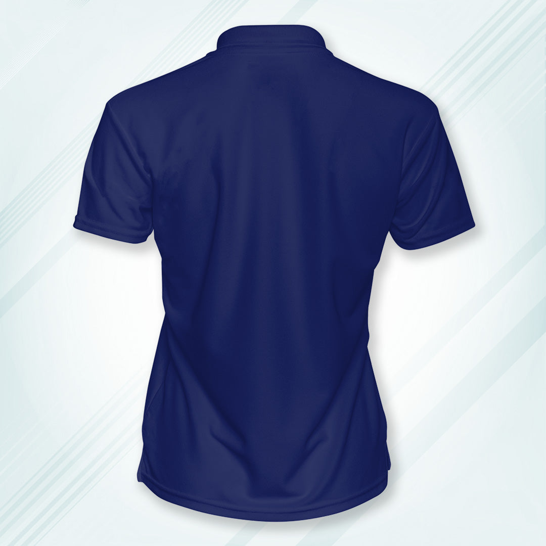 Royal Blue Men's Solid Regular Fit Polo