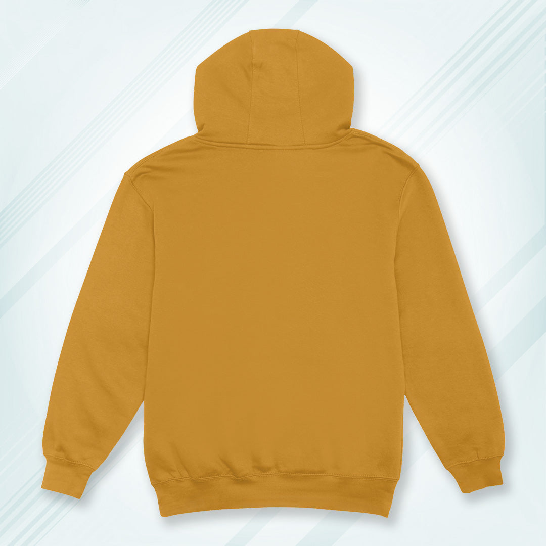Mustard Yellow Solid Hooded Sweatshirt | Hoodies