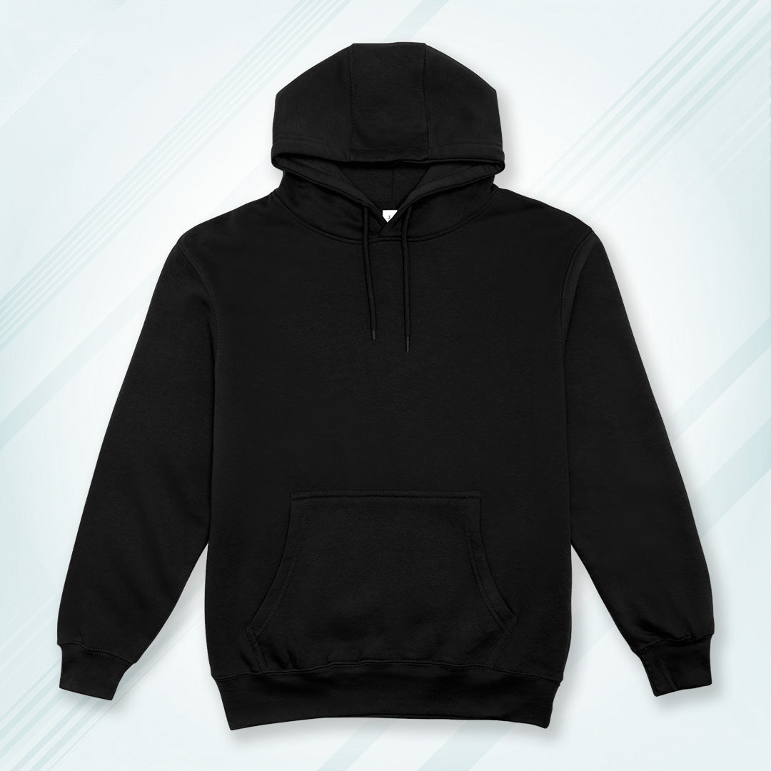 Black Solid Hooded Sweatshirt | Hoodies