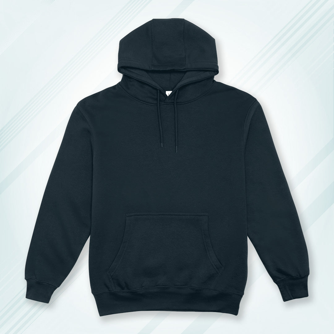 Navy Solid Hooded Sweatshirt | Hoodies