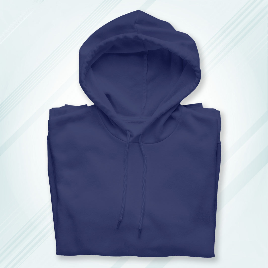 Royal Blue Solid Hooded Sweatshirt | Hoodies