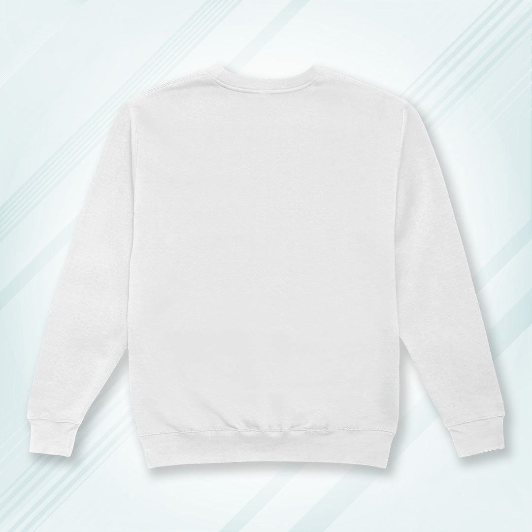White Cotton Solid Sweatshirt for Men & Women