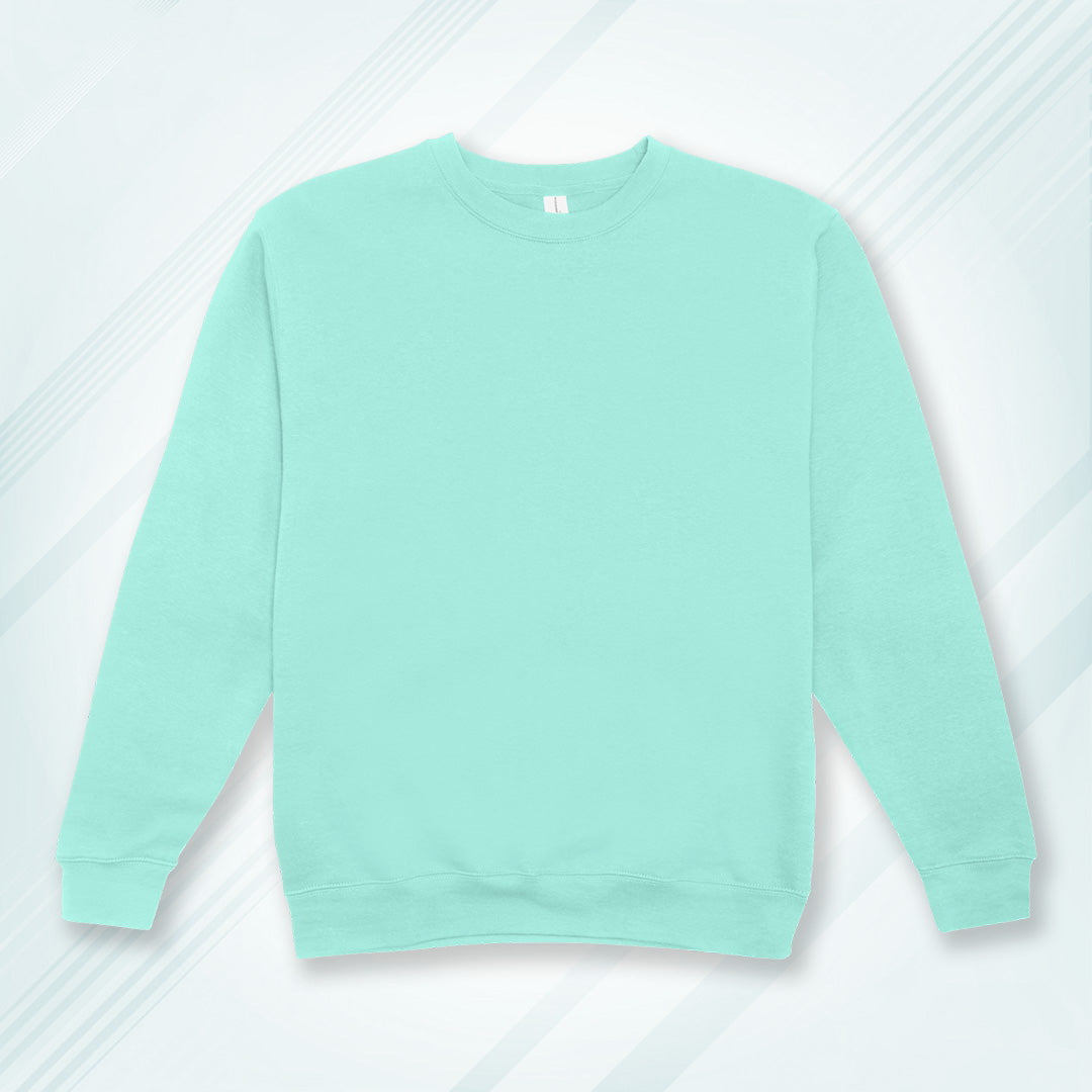 Mint Cotton Solid Sweatshirt for Men & Women