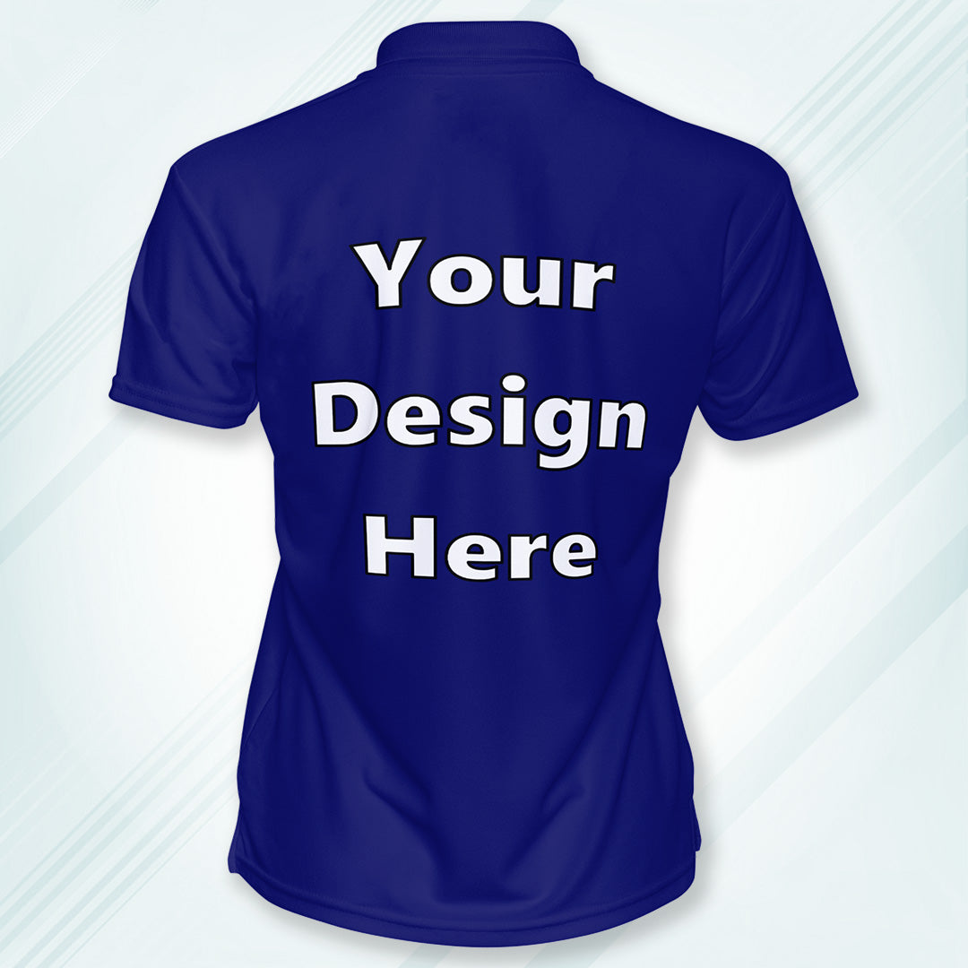 Royal Blue Customized Polo T-Shirt Back Design Regular Fit | Men