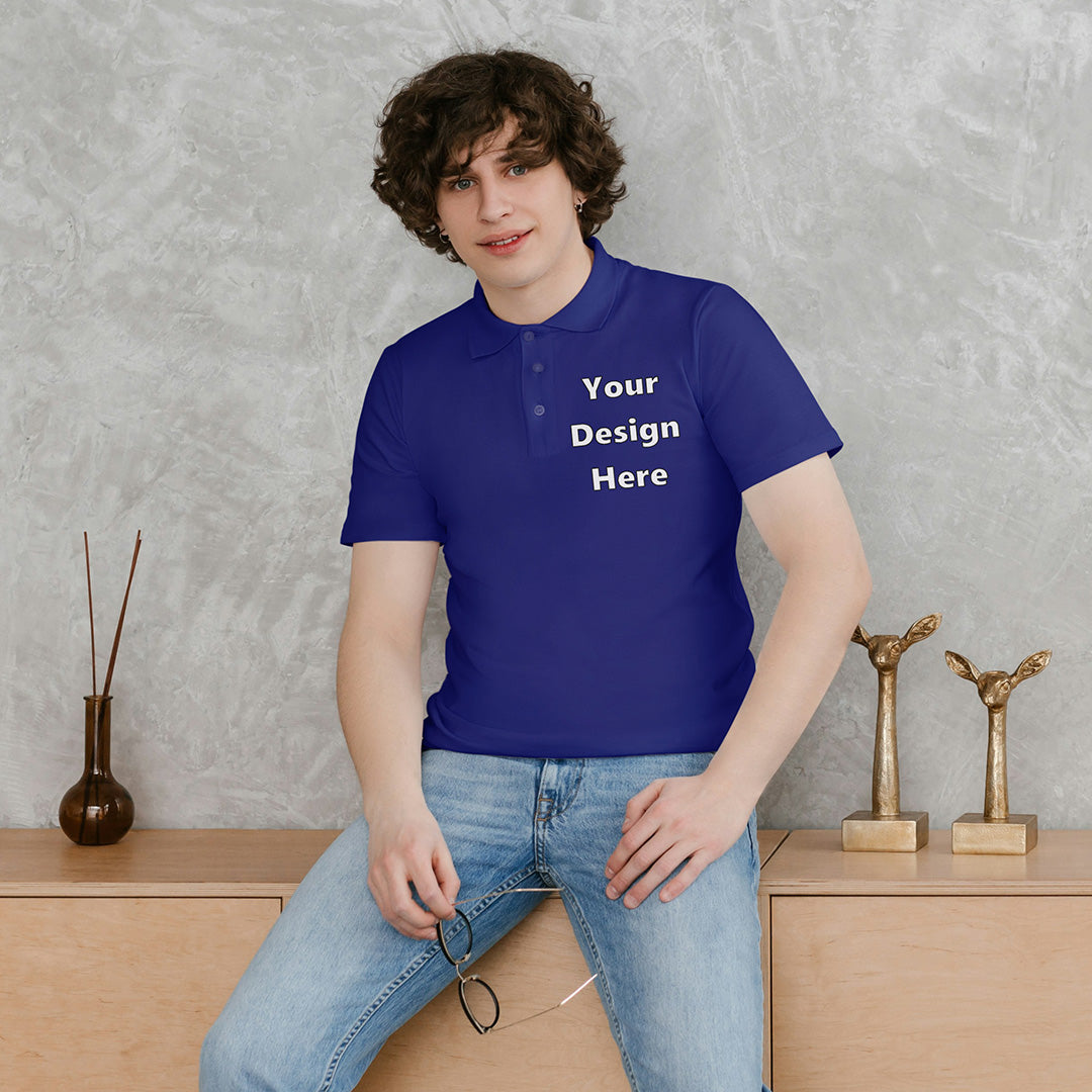 Royal Blue Customized Polo T-Shirt Front Pocket Design Regular Fit | Men