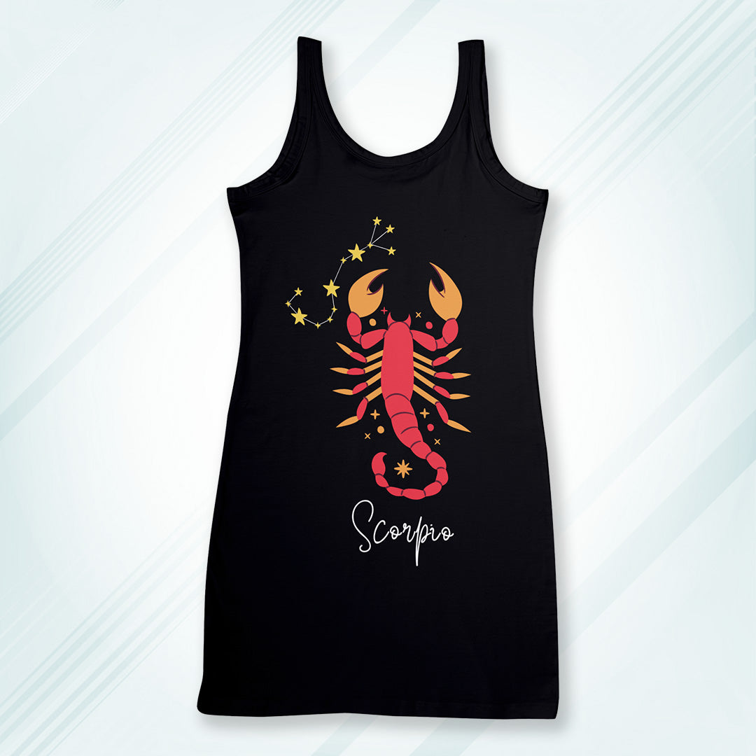 Black Regular Fit Tank Top Scorpio Horoscope | Women