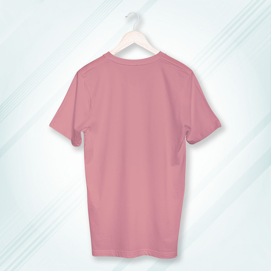 Flamingo Round Neck Classic Crew Solid T-shirt