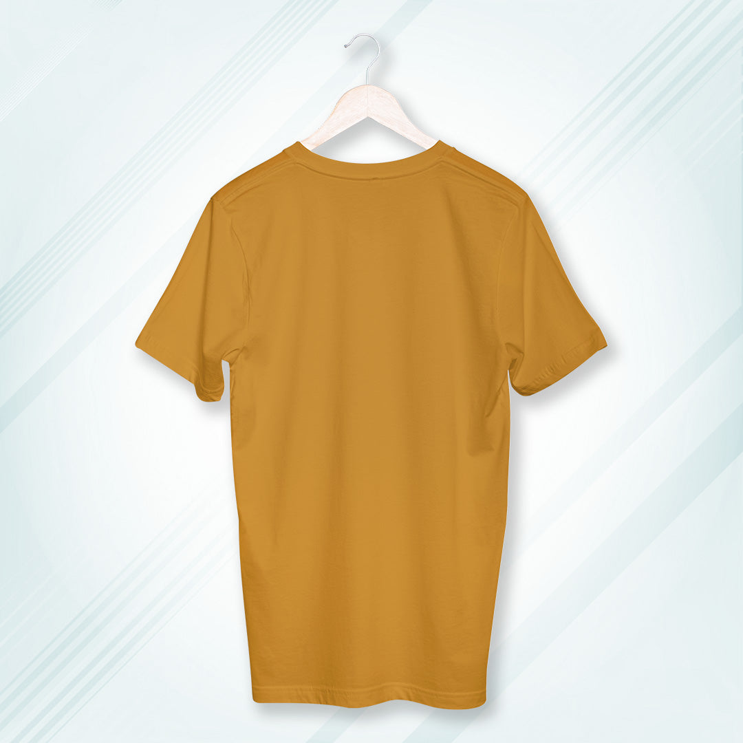Mustard Yellow Round Neck Classic Crew Solid T-shirt