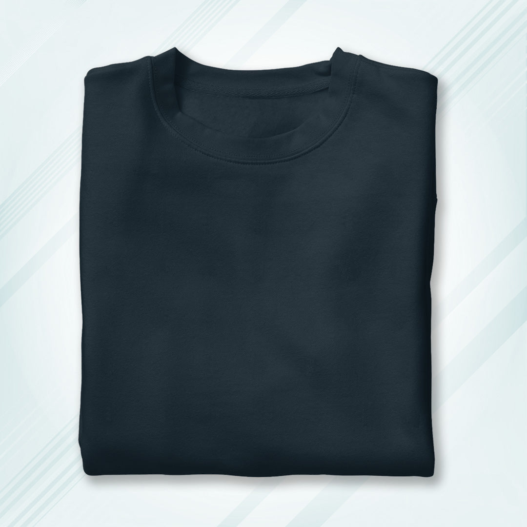 Navy Round Neck Classic Crew Solid T-shirt