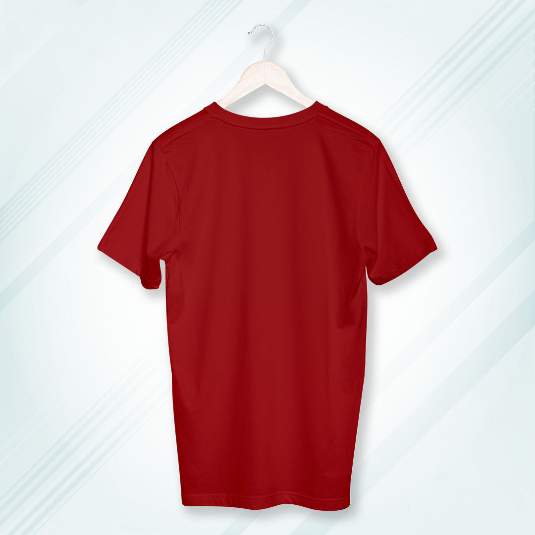 Red Round Neck Classic Crew Solid T-shirt