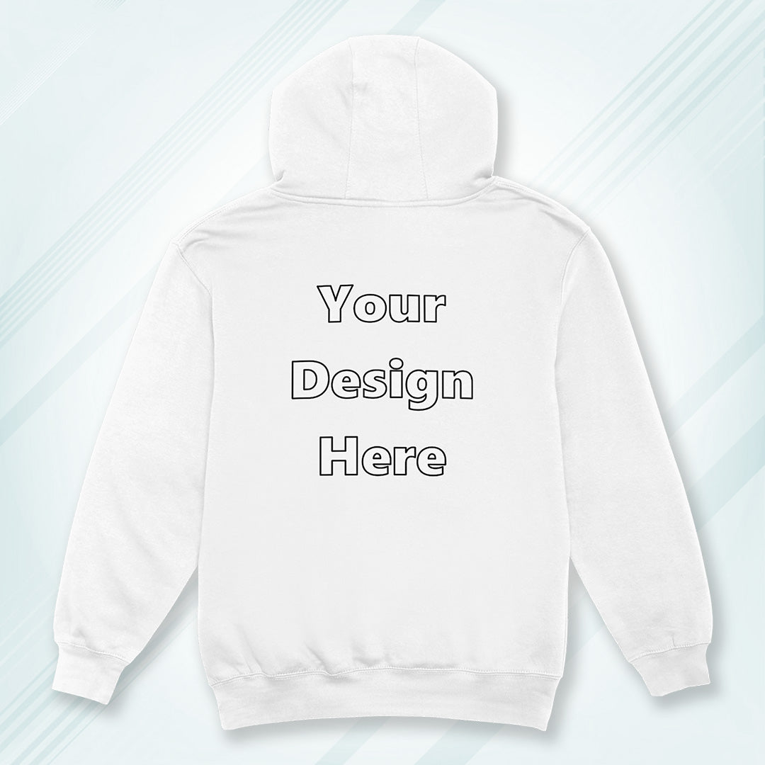 White Back Customized Hoodie Sweatshirt | Unisex