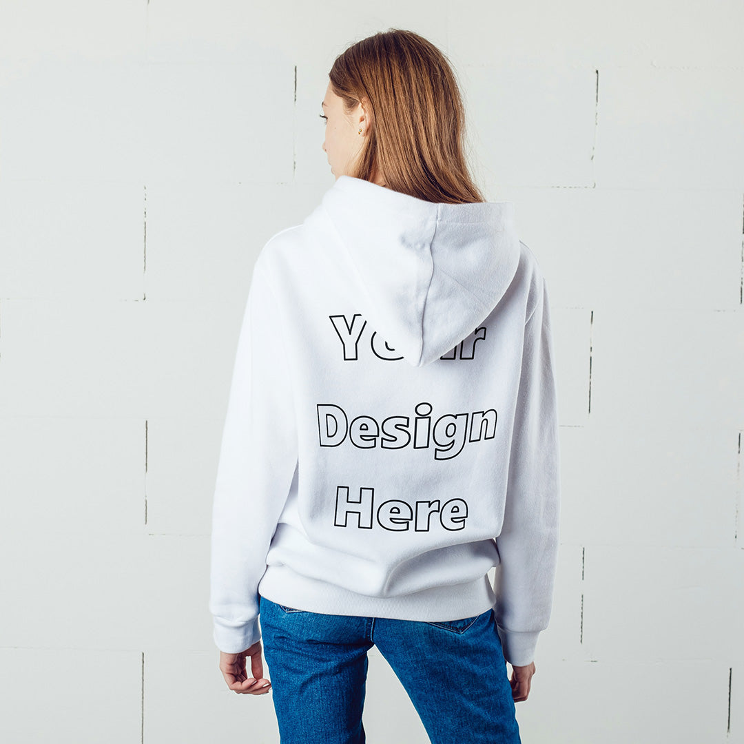 White Back Customized Hoodie Sweatshirt | Unisex