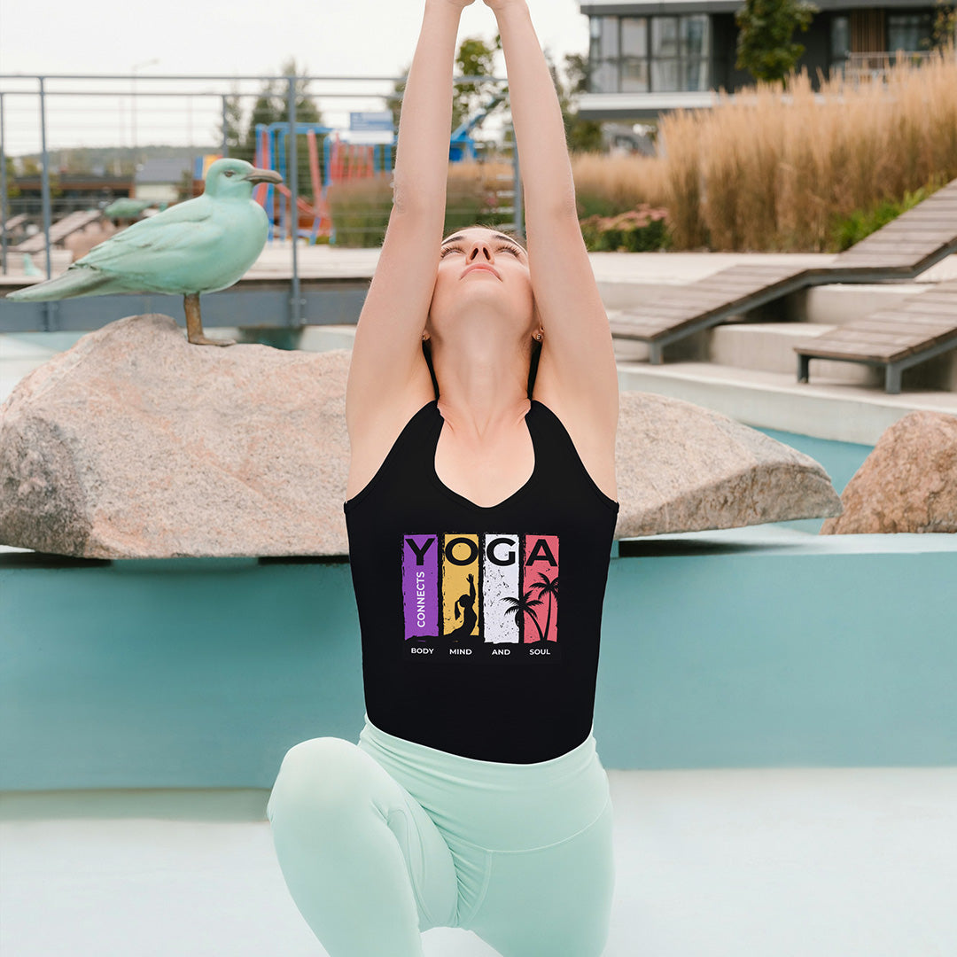 Black Regular Fit Tank Top Yoga | Women