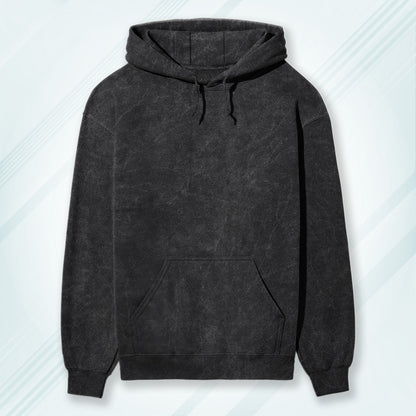 Black Acid Wash Hooded Sweatshirt | Hoodies