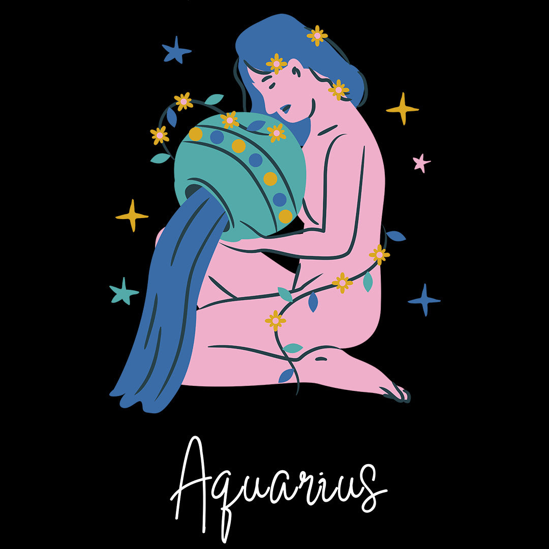 Black Regular Fit Tank Top Aquarius Horoscope | Women