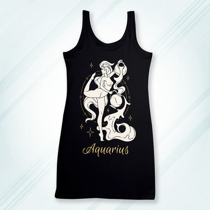 Black Regular Fit Tank Top Aquarius | Women