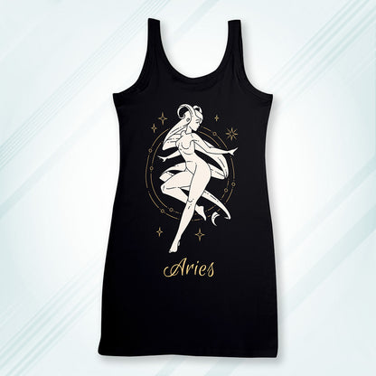 Black Regular Fit Tank Top Aries | Women
