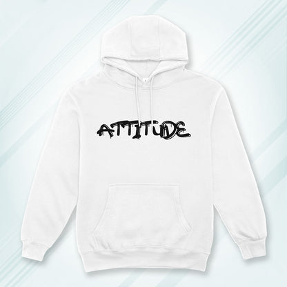 White Solid Hooded Sweatshirt | Attitude Unisex Hoodies