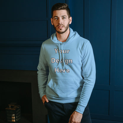 Baby Blue Front Customized Hoodie Sweatshirt | Unisex