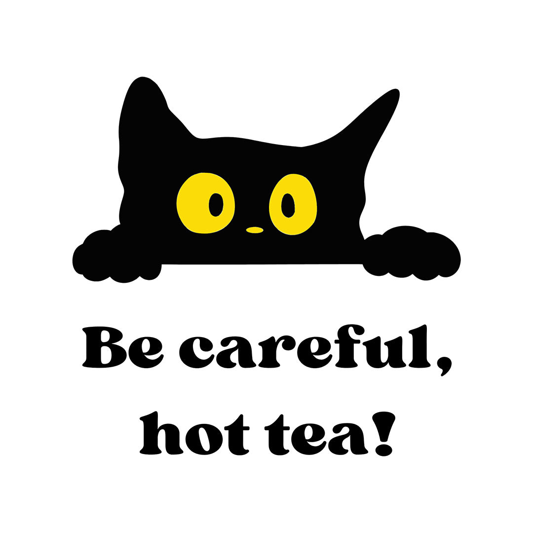 Pink Regular Fit Tank Top Be Careful Hot Tea Cat | Women