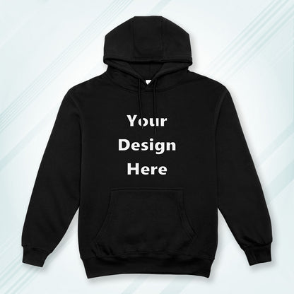 Black Front Customized Hoodie Sweatshirt | Unisex