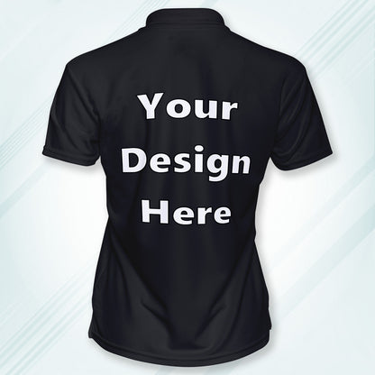 Black Customized Polo T-Shirt Back Design Regular Fit | Men