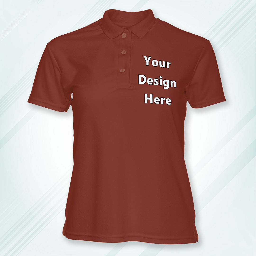 Brick Red Customized Polo T-Shirt Front Pocket Design Regular Fit | Men