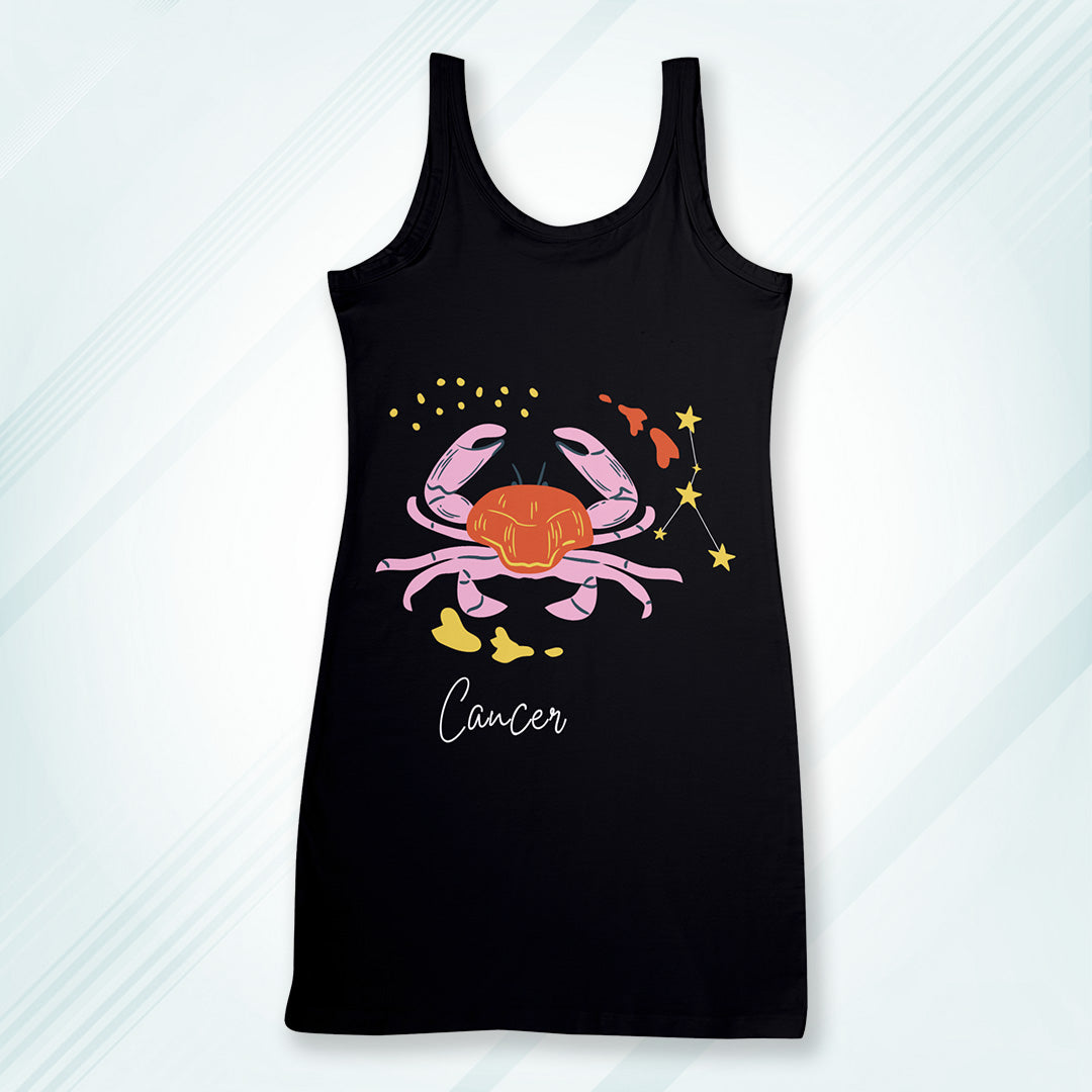 Black Regular Fit Tank Top Cancer Horoscope | Women