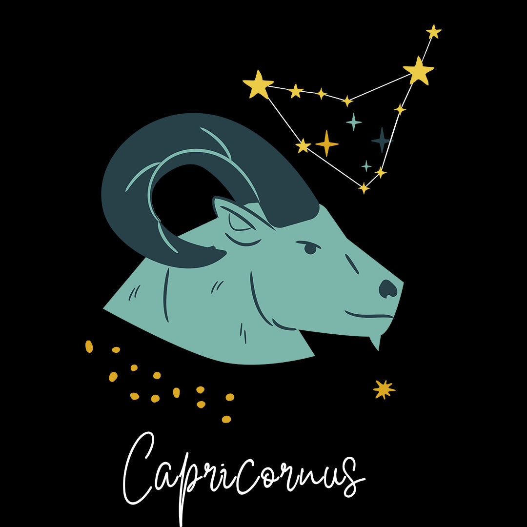 Black Regular Fit Tank Top Capricorn Horoscope | Women