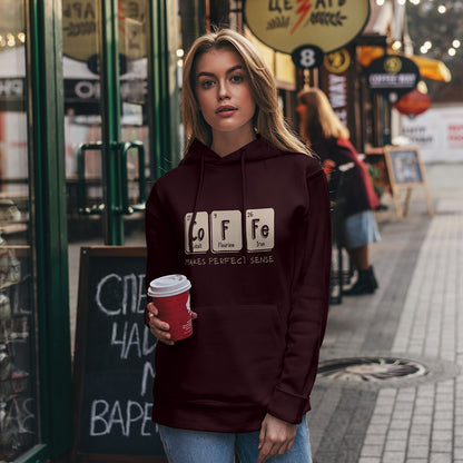 Maroon Solid Hooded Sweatshirt | Coffee Makes Perfect Sense Unisex Hoodies