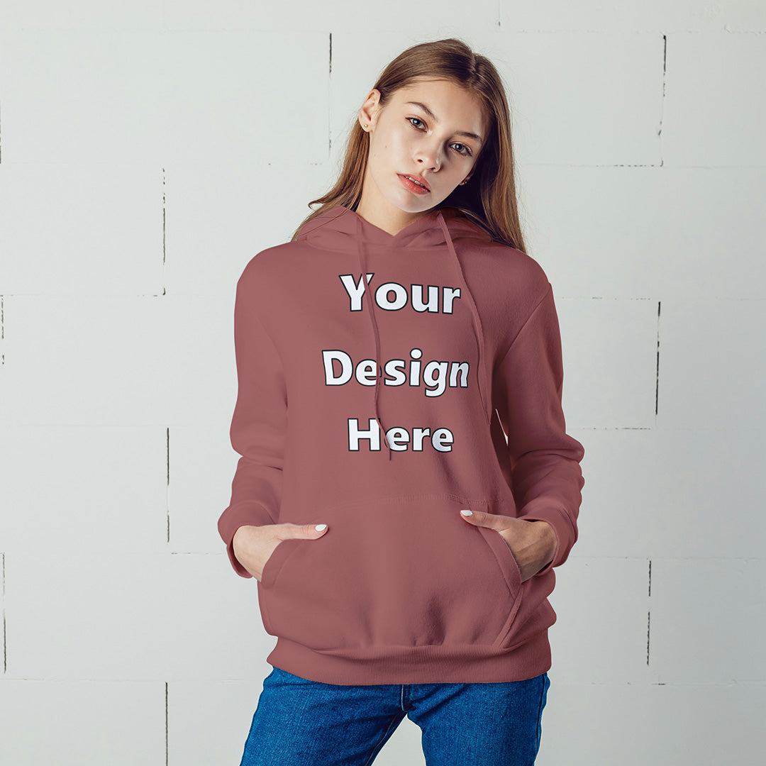 Coral Front Customized Hoodie Sweatshirt | Unisex