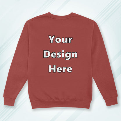 Coral Back Customized Cotton Solid Sweatshirt | Unisex
