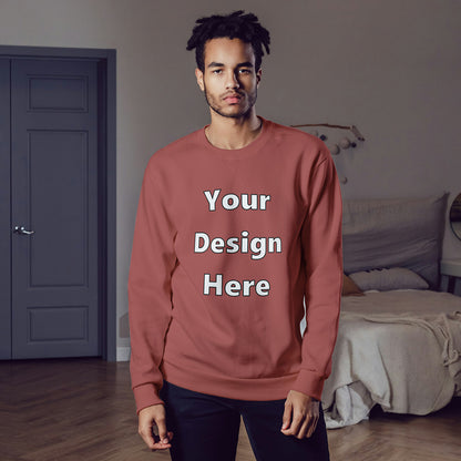 Coral Front Customized Cotton Solid Sweatshirt | Unisex
