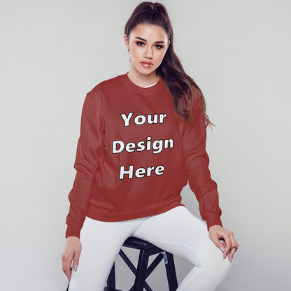 Coral Front Customized Cotton Solid Sweatshirt | Unisex